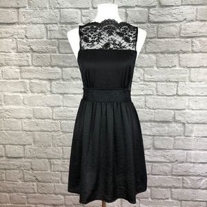 Free People Black Lace Open Sides Dress